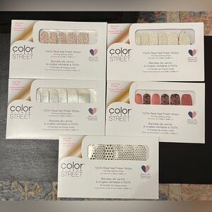Bundle 5 Color Street Nails: Wing It On/Sugar High/Polka Dot/Diamond Glitterswet